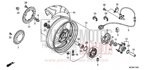 RUOTA POSTERIORE NT700VAB di 2011